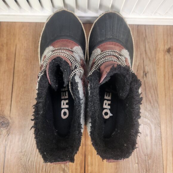 Sorel Out N About Plus NL3973-628 Womens Sz 6 Gray Felt Boho Ankle Booties Boots - Picture 6 of 9